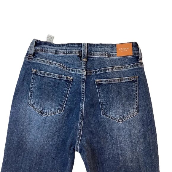 CT Jeans Skinny Stretch Mid Rise Blue Denim Size 2 - Picture 3 of 10